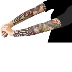 Paire de manches tatouées