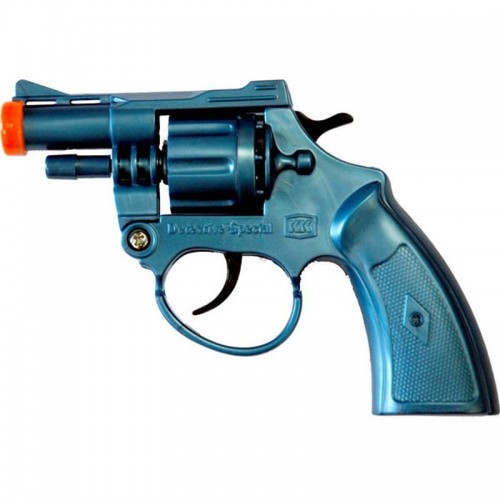 Pistolet détective plastique bleu