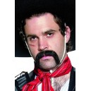 Moustaches noires de mexicain - auto adhésives