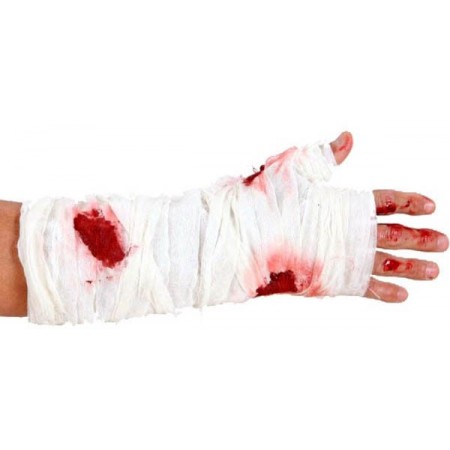 Faux bandage ensanglanté pour bras