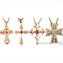 Collier croix décorée